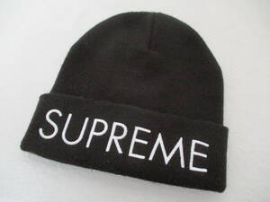 ★Supreme*シュプリーム★黒ニット帽 帽子