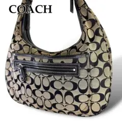 美品 COACH ハンドバッグ ワンショルダー シグネチャー キャンバス