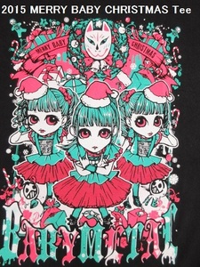 L 希少 BABYMETAL 2015 MERRY BABY CHRISTMAS 限定Ｔシャツ 美品（ベビーメタル Ｔシャツ バンドＴシャツ ロック メタル