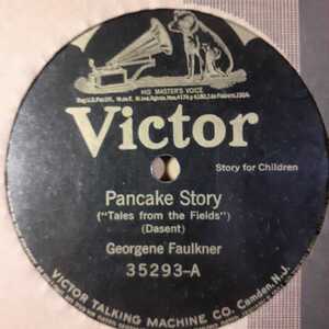 YY1) ジョージン・フォークナー Georgne Faulkner『Pancake Story／The Fox as Herdsman』 12インチ SP盤