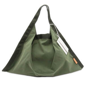 未使用 Hender Scheme エンダースキーマ 折り紙バッグ li-rb-obs origami bag small 3 layer nylon ハンドバッグ グリーン 28008675