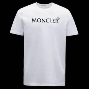 ★定価 53,900円★ 最新作 現行モデル MONCLER 半袖Tシャツ Ｌ　ホワイト ワッペン ロゴ モンクレール 入手困難 完売モデル