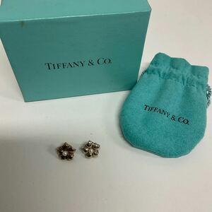 営HM065-60◆ TIFFANY＆Co. ティファニー フラワー パールピアス 925刻印 総重量2.93g