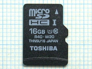 ★TOSHIBA micro SDHC メモリーカード １６ＧＢ 中古★送料８５円・１８５円