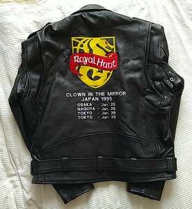 ★ ROYAL HUNT ロイヤル・ハント 革ジャン ライダースジャケット motorcycle jacket 未使用品★ DREAM THEATER MEGADETH STRYPER DOKKEN