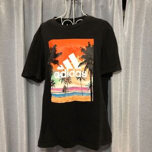 adidas 黒Tシャツ　mサイズ　メンズ