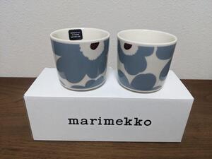 マリメッコ　marimekko ラテマグ　ウニッコ　ブルーグレー　2個　新品