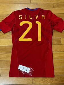 ★選手用★スペイン代表2010(H) #21 ダビド・シルバ 半袖 オーセンティック W杯優勝 星なし 新品タグ付 TECHFIT Ｍサイズ 正規品 定価2.1万