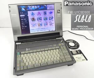 【よろづ屋】パナソニック カラー液晶 ワープロ Panasonic FW-U1CSD500 SLALA スララ パーソナルワードプロセッサー ジャンク(M0528-100)