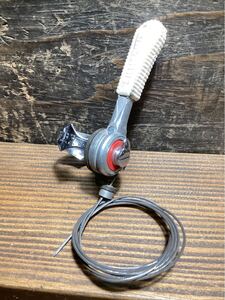 昭和レトロ【 SHIMANO 333 SINGLE SHIFT LEVER 】 シマノ シフトレバー シングル 28.6mm 白サック 新品 経年保管品 検) 当時物 ランドナー