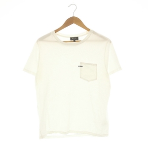 アーペーセー A.P.C. HOMME S/S POCKET TEE Tシャツ カットソー 半袖 ロゴ 刺繍 M 白 ホワイト /DF ■OS メンズ