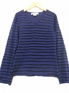 COMME des GARCONS COMME des GARCONS コムデギャルソン コムデギャルソン ボーダーVネックニット ブルー XS W13N009 ニット　??　Knit