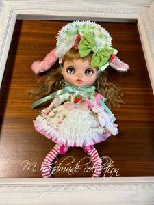 Ｍ Blytheoutfit グリーン苺のウサミミ6点セット