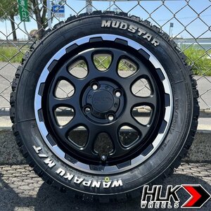 純正車高可!! 14インチ 155/65R14 新品 タイヤホイールセット 4本 MUDSTAR ワンパク エブリイ ワゴン バン キャリイ ハスラー オフロード