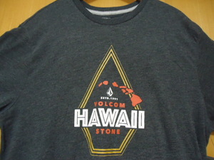 即決　ハワイ　VOLCOM　ボルコム　HAWAII　Ｔシャツ　ダークグレー色　Ｌ　新品　未使用品