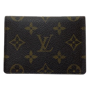 ▽▽ LOUIS VUITTON ルイヴィトン ポルト2カルトヴェルティカル　パスケース　定期入れ　モノグラム M60533 ブラウン やや傷や汚れあり