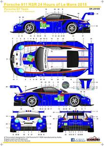 SK-24185 SK DECAL ポルシェ911RSR ル・マン24時間 2018 ポルシェGTチーム