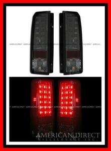 【即納/スモーク】85-05y シボレー アストロ GMC サファリ LED テール ライト ランプ 左右セット リア バック ゲート ストップ ウインカー