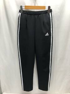 adidas キッズ ジャージ パンツ 150 ブラックxホワイト 子供服 女の子 トラックパンツ アディダス 24082901