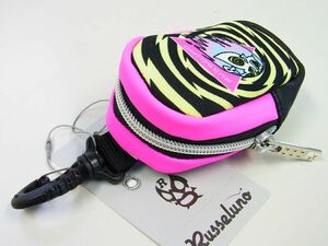 1円★RUSSELUNO ラッセルノ★PSYCHEDELIC BALL CASE サイケデリックボールケース★2個収納【RS-2232814】ピンク桃【本物保証】マスクロゴ