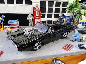 Jada　映画　ワイルドスピード　ダイキャストミニカー　1/24スケール　（ドム/ダッジ　チャージャーR/T　1970　ブラック）　アメリカ雑貨