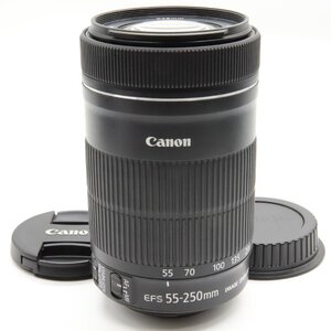 【ほぼ新品】Canon キヤノン 望遠ズームレンズ EF-S55-250mm F4-5.6 IS STM APS-C対応 EF-S55-250ISSTM