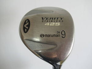 ★maruman マルマン VEITY 425 フェアウエイウッド 9W 26° 純正カーボンシャフト J076　★レア★激安★中古★　★