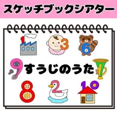 【完成品】すうじのうた スケッチブックシアター 保育教材 知育玩具