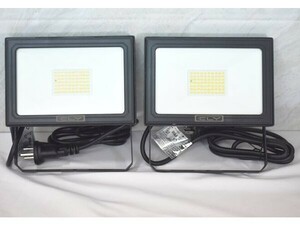 1円スタート 訳有 CLY LED 投光器 作業灯 看板灯 2個セット 60W 2700K 電球色 ledライト 6000LM フラッドライト ブラック A07574