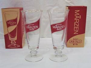 ☆サントリー メルツェン ビール グラス 2個set☆昭和レトロ SUNTORY MARZEN BEER