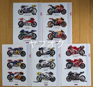 ③ ホンダ レーシング ワークスマシン クリアファイル 5種類セット ★ HRC HONDA RACING NSR motoGP 鈴鹿8耐 鈴鹿サーキット もてぎ 日本GP