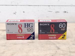 ★☆SONY Video8 8㎜ビデオ HG120 2P6-120HG1 2本パック、MP60 2P6-60MP1 2本パック、 計4本セット☆★