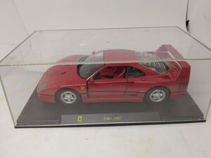 ミニカー ジャンク ブラーゴ『1/24 Ferrari F40 1987 赤フェラーリ コレクションケース入り