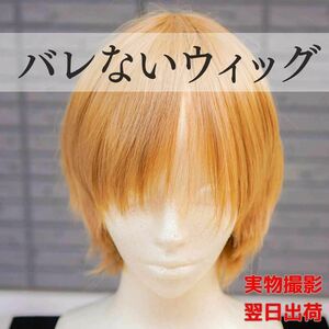 ウィッグ　マッシュ　ハイトーン　ベージュ　ホスト　メンズ27cm【現物撮影】