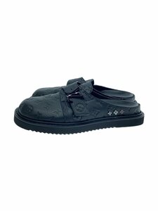 LOUIS VUITTON◆サンダル/US8/BLK/レザー