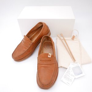 visvim ビズビム FABRO-FOLK F.I.L. EXCLUSIVE メンズ シューズ靴 レザー コインローファー LT.BROWN US8 0114302002003