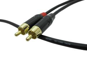 RCAケーブル 2本1セット 3.0m | ケーブル：立井電線 SOFTEC MIC CORD | プラグ: generic