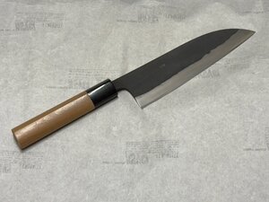 名工 重房 飯塚解房 三徳 包丁 170mm（黒打） 三条鍛冶【新品未使用品】