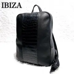 [希少×極美品] IBIZA バックパック　クロコ型押し　レザー　シボ　現行型