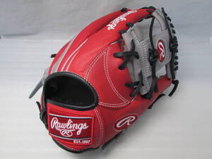 Rawlings ローリングス PLAYMAKERSERIES 軟式内野手用 右投用 GR4APMN62 スカーレット×グレー 天然皮革 11.25インチ 467g タグ付 未使用品