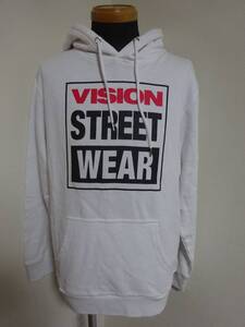 未使用タグ付き VISION STREET WEAR ヴィジョンストリートウェア パーカー ホワイトカラー L