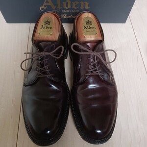 極美品　ALDEN 990 ShellCordovan #オールデンコードバンプレーントゥ