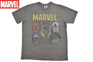 S-9815★送料無料★美品★MARVEL マーベル JUNK FOOD ジャンクフード★アメリカ USA製ヴィンテージ グレー 半袖Ｔシャツ Ｍ