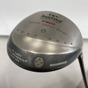 TOUR STAGE ツアーステージ V800 TD-51H Flex SR BRIDGESTONE ブリヂストン ドライバー ゴルフ 1W カバー付き メンズ右打ち用 中古品