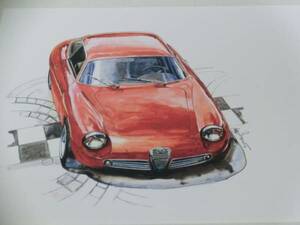 bowイラスト-040//アルファロメオ ジュリエッタ SZ / Alfa Romeo Giulietta SZ // TZ / Zagato / ザガート