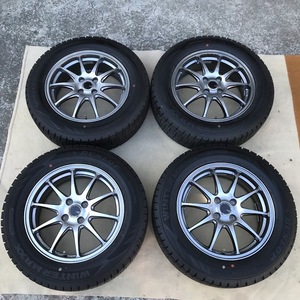 ☆スタッドレスタイヤ ホイールセット ４本 16インチ 2020年製 DUNLOP 195/65R16 92Q WINTERMAXX ZACK JP-202 16×6J 43 茨城県笠間市