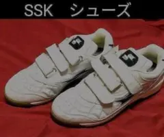 ①◆　SSK　ベースボールシューズ　◆　野球　28センチ　白色青色◆エスエスケー