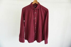 【即決】EPOCA UOMO エポカウォモ メンズ 長袖シャツ ストレッチ エンジ系 サイズ:48 【837826】