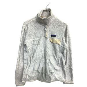 Patagonia フリース Ｍサイズ パタゴニア レディース ハーフボタン ホワイト ポリエステル 古着卸 アメリカ仕入 t2412-3067