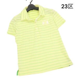 23区 SPORT スポーツ 春夏 ロゴ ワッペン♪ 半袖 ボーダー ポロシャツ Sz.2　レディース ゴルフ　K4T00542_4#A